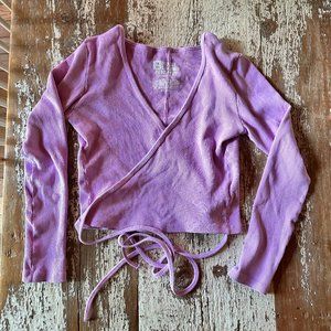 Big Bud Press Lilac Wrap Top